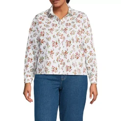 Women's No Iron Boxy Cropped Shirt
