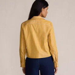 Women's No Iron Boxy Cropped Shirt