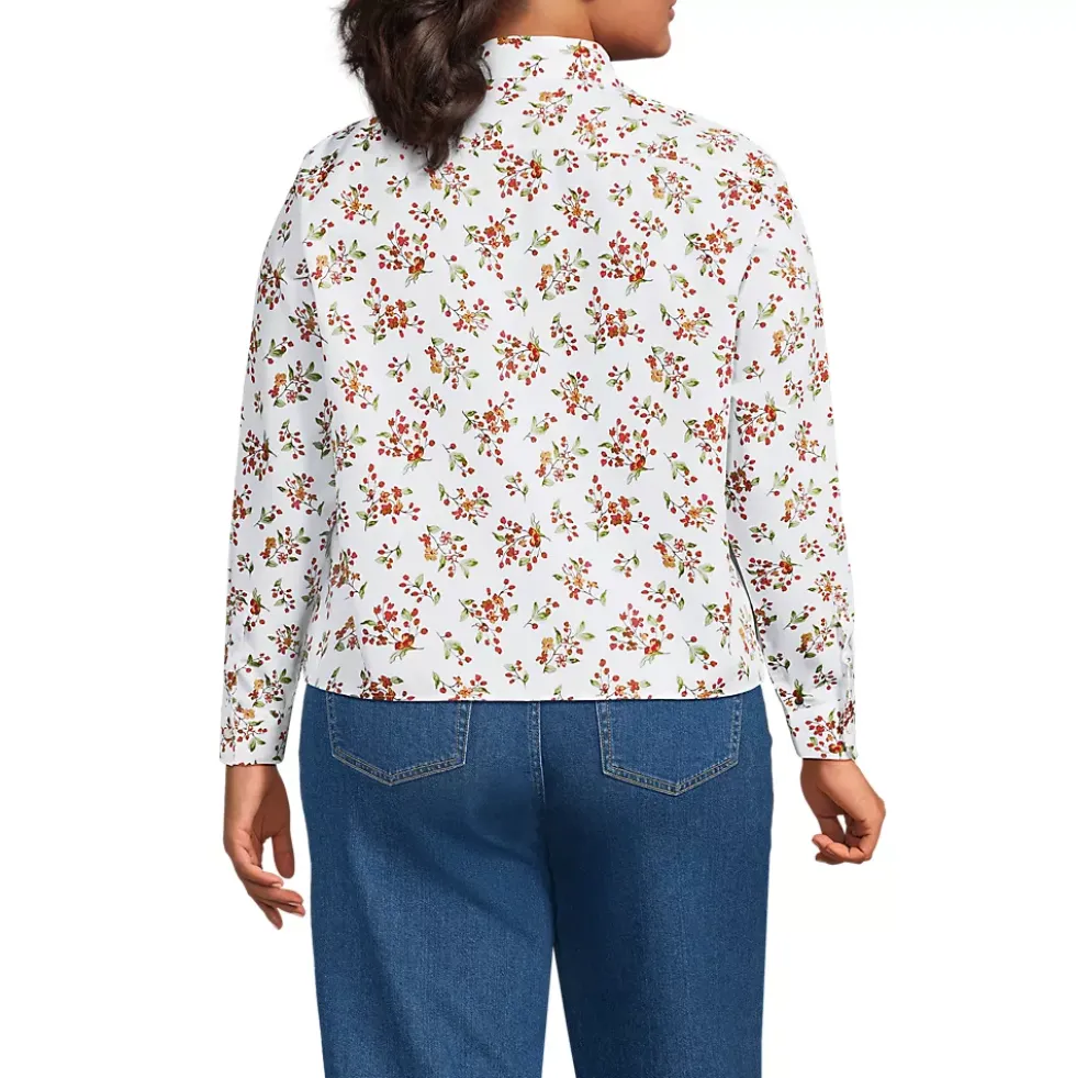 Women's No Iron Boxy Cropped Shirt
