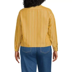 Women's No Iron Boxy Cropped Shirt