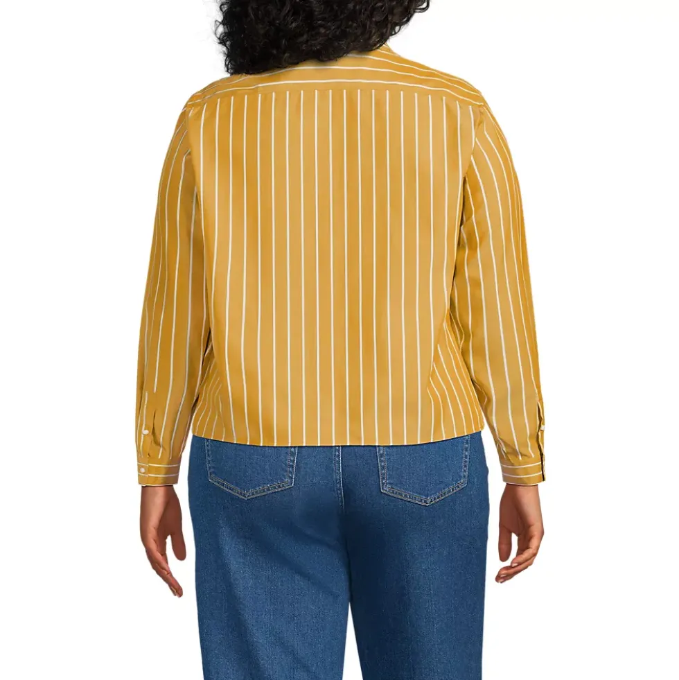 Women's No Iron Boxy Cropped Shirt