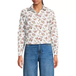 Women's No Iron Boxy Cropped Shirt