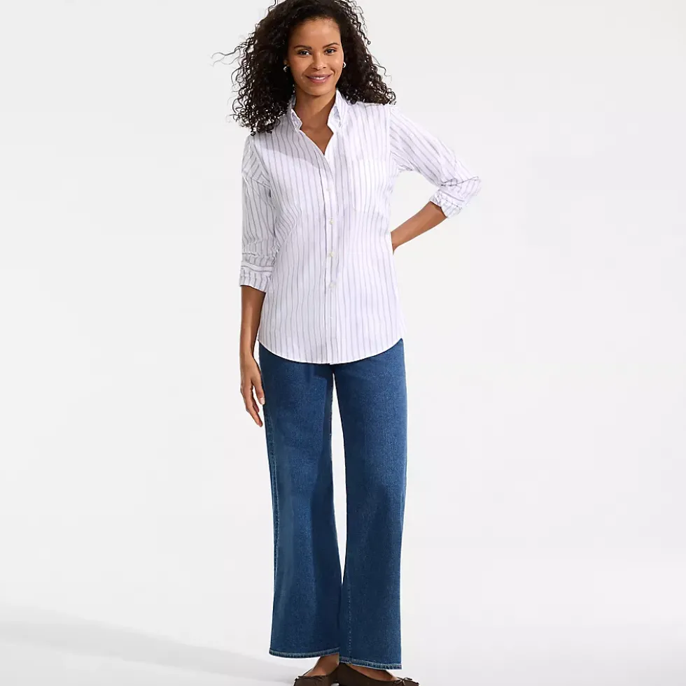Women's No Iron Pinpoint Relaxed Fit Shirt