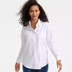 Women's No Iron Pinpoint Relaxed Fit Shirt