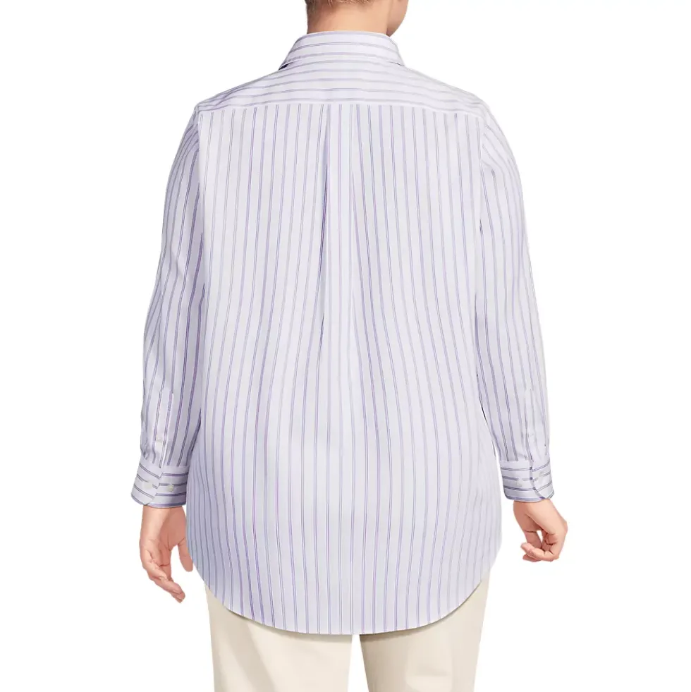 Women's No Iron Pinpoint Relaxed Fit Shirt