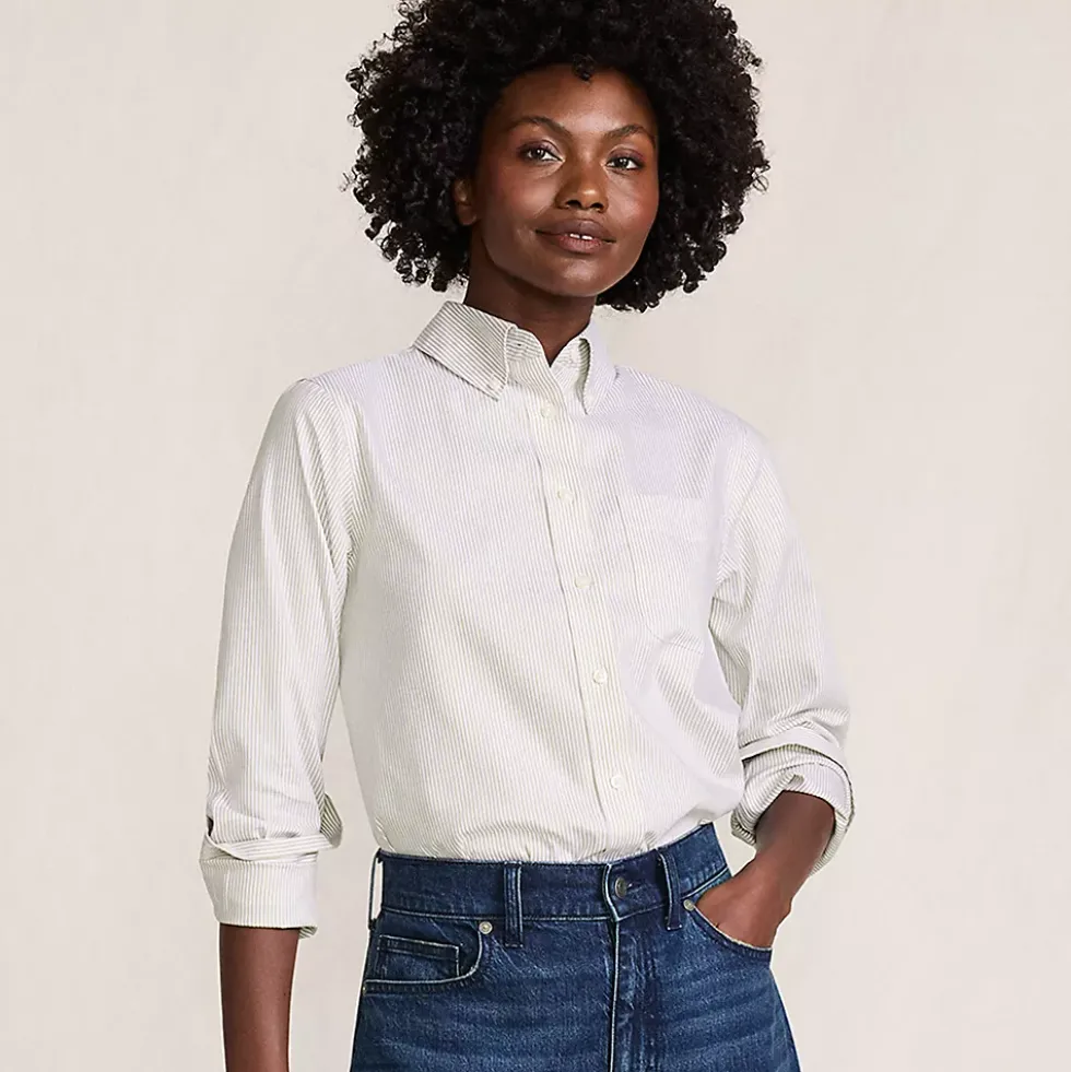 Women's No Iron Pinpoint Relaxed Fit Shirt
