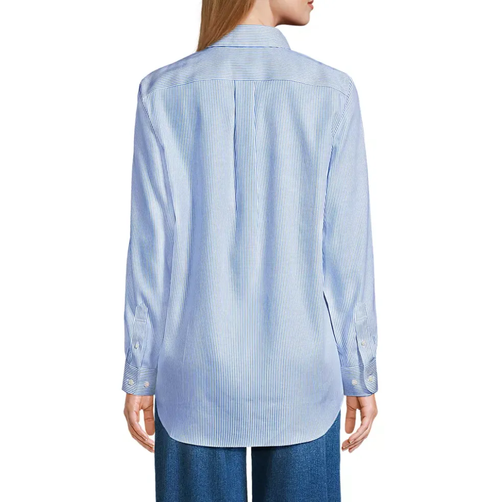 Women's No Iron Pinpoint Relaxed Fit Shirt