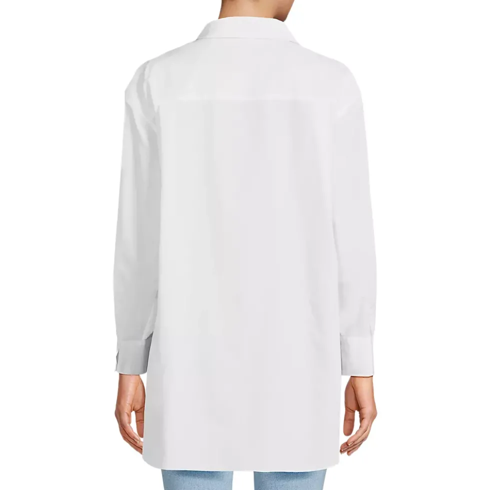 Women's No Iron Poplin Extra Long Tunic