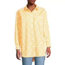 Women's No Iron Poplin Extra Long Tunic