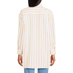 Women's No Iron Poplin Extra Long Tunic