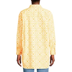 Women's No Iron Poplin Extra Long Tunic