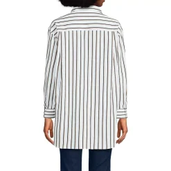 Women's No Iron Poplin Extra Long Tunic