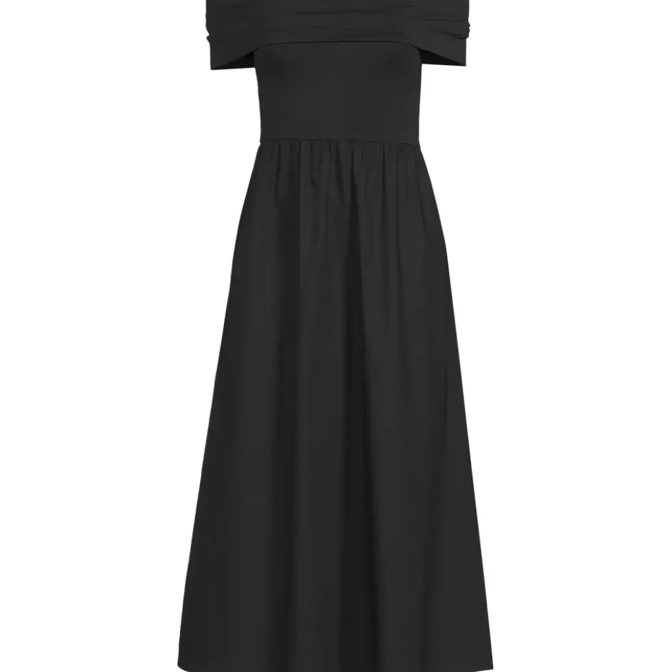 Women's Off the Shoulder Slender Mixed Media Dress