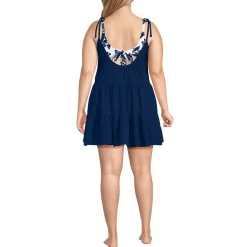 Women's Oversized Cotton Gauze Tiered Mini Cover-up Dress