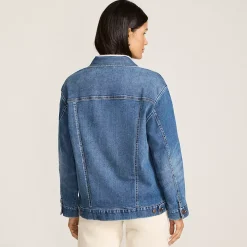 Women's Oversized Denim Trucker Jacket