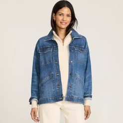 Women's Oversized Denim Trucker Jacket