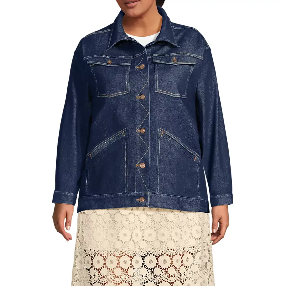 Women's Oversized Denim Trucker Jacket