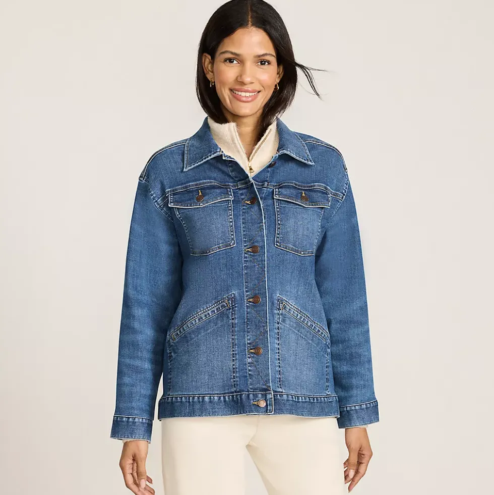 Women's Oversized Denim Trucker Jacket