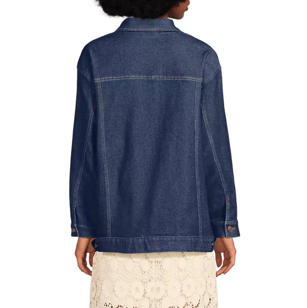 Women's Oversized Denim Trucker Jacket