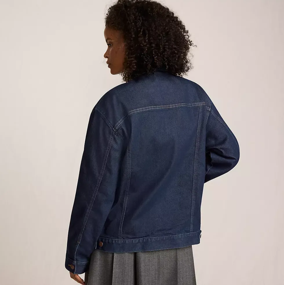 Women's Oversized Denim Trucker Jacket