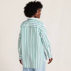 Women's Oversized No Iron Tunic with Statement Collar Shirt