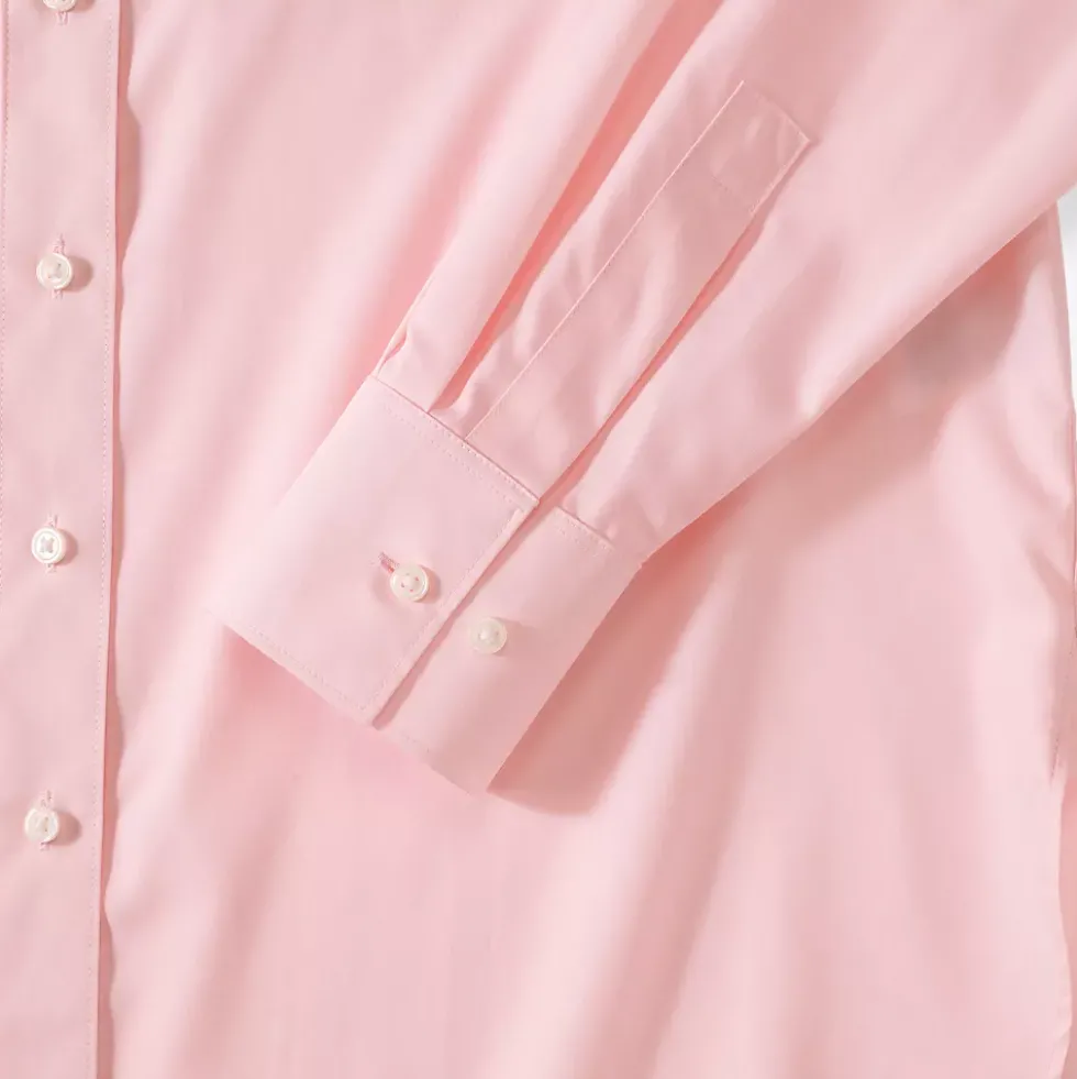 Women's Oversized No Iron Tunic with Statement Collar Shirt