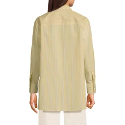 Women's Oversized No Iron Tunic with Statement Collar Shirt