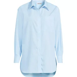 Women's Oversized No Iron Tunic with Statement Collar Shirt
