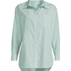 Women's Oversized No Iron Tunic with Statement Collar Shirt