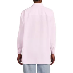 Women's Oversized No Iron Tunic with Statement Collar Shirt
