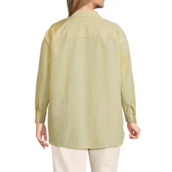 Women's Oversized No Iron Tunic with Statement Collar Shirt