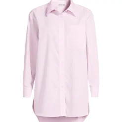 Women's Oversized No Iron Tunic with Statement Collar Shirt