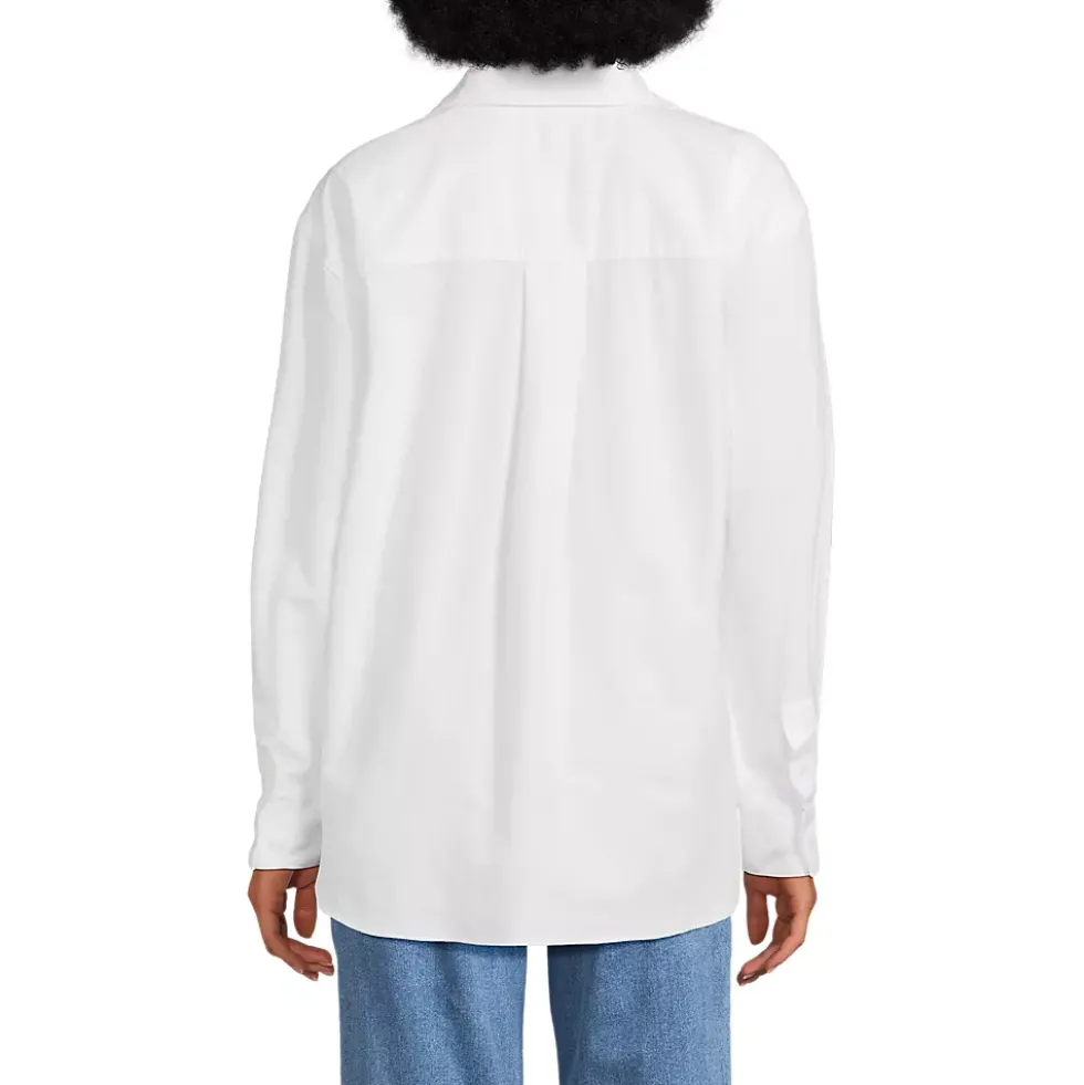 Women's Oversized Oxford Button Front Shirt