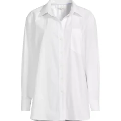 Women's Oversized Oxford Button Front Shirt