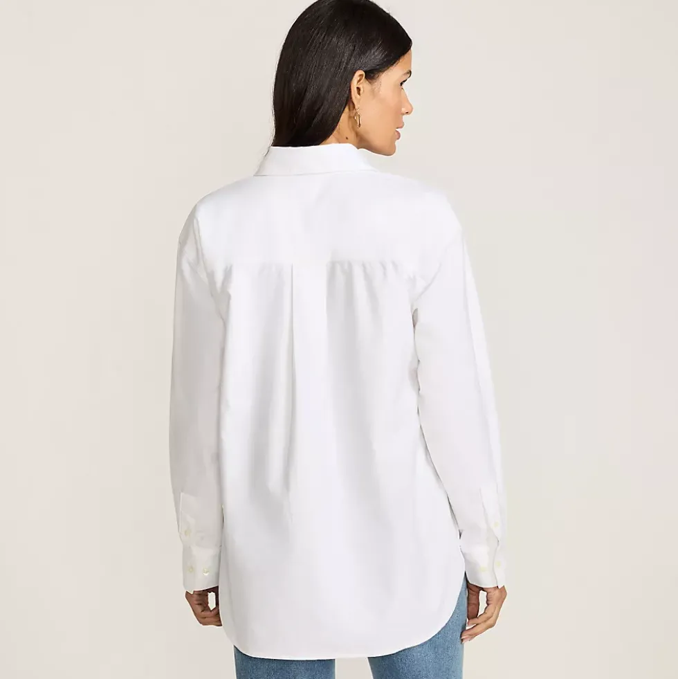 Women's Oversized Oxford Button Front Shirt