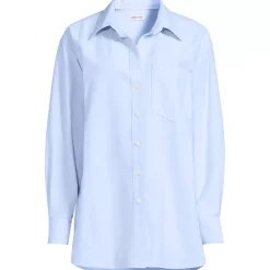 Women's Oversized Oxford Button Front Shirt