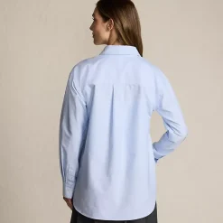 Women's Oversized Oxford Button Front Shirt