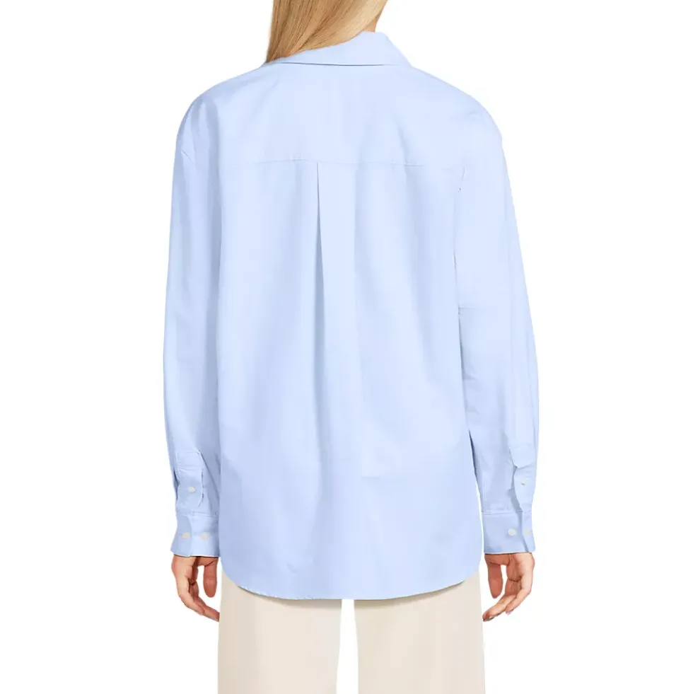 Women's Oversized Oxford Button Front Shirt