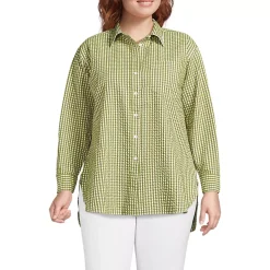 Women's Oversized Seersucker Shirt