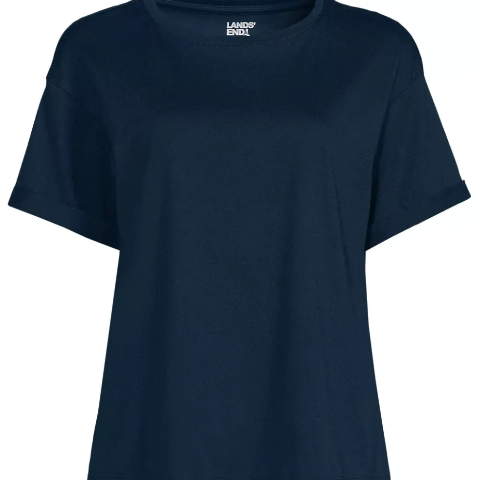 Women's Oversized Supima Short Sleeve Crew Neck T-Shirt