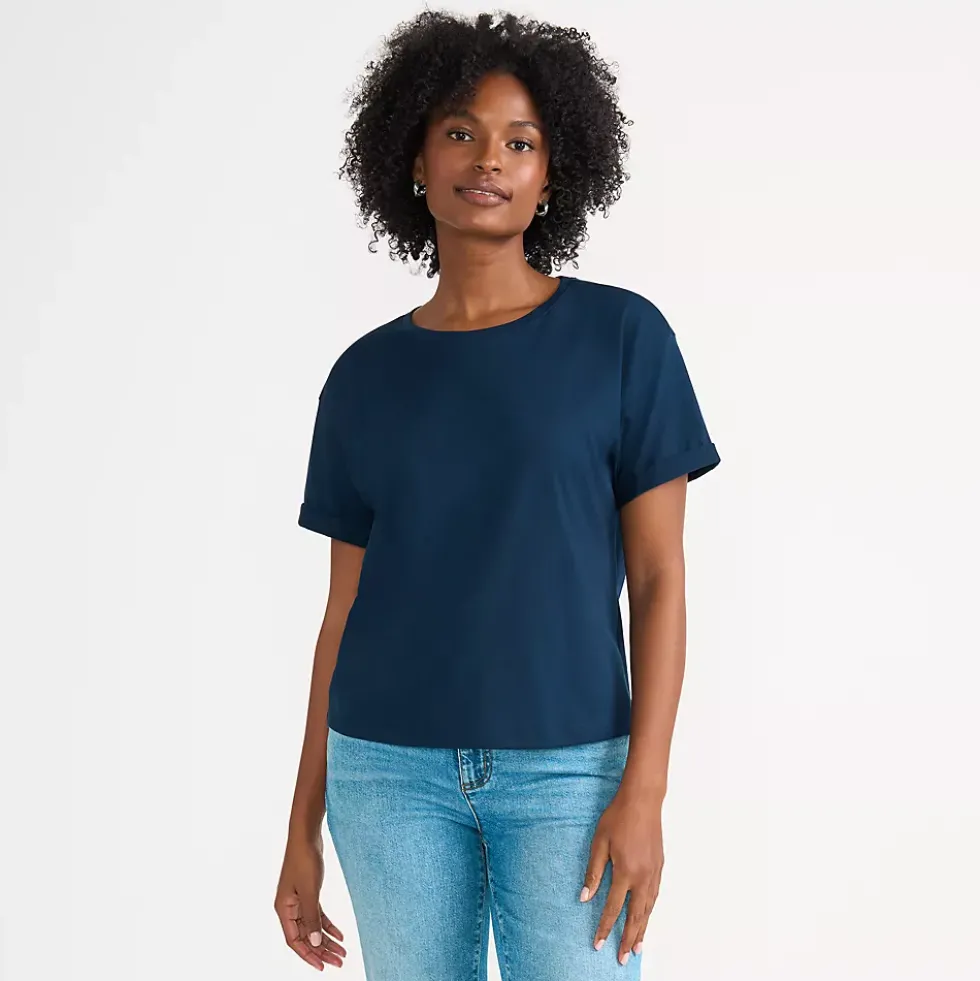 Women's Oversized Supima Short Sleeve Crew Neck T-Shirt