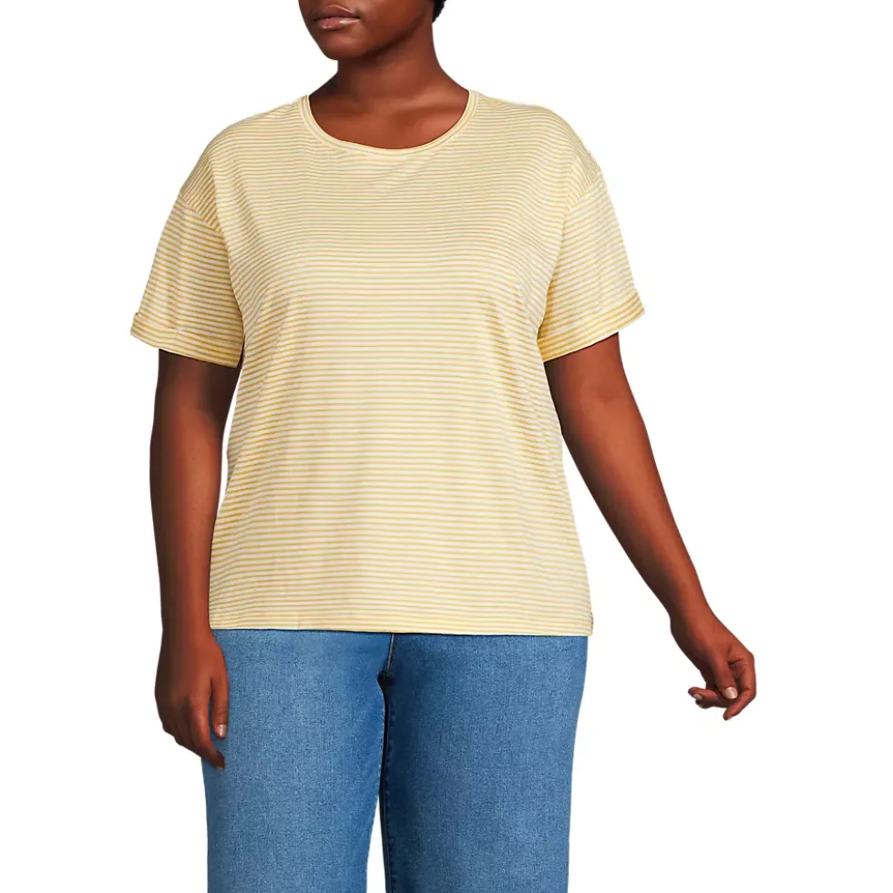 Women's Oversized Supima Short Sleeve Crew Neck T-Shirt