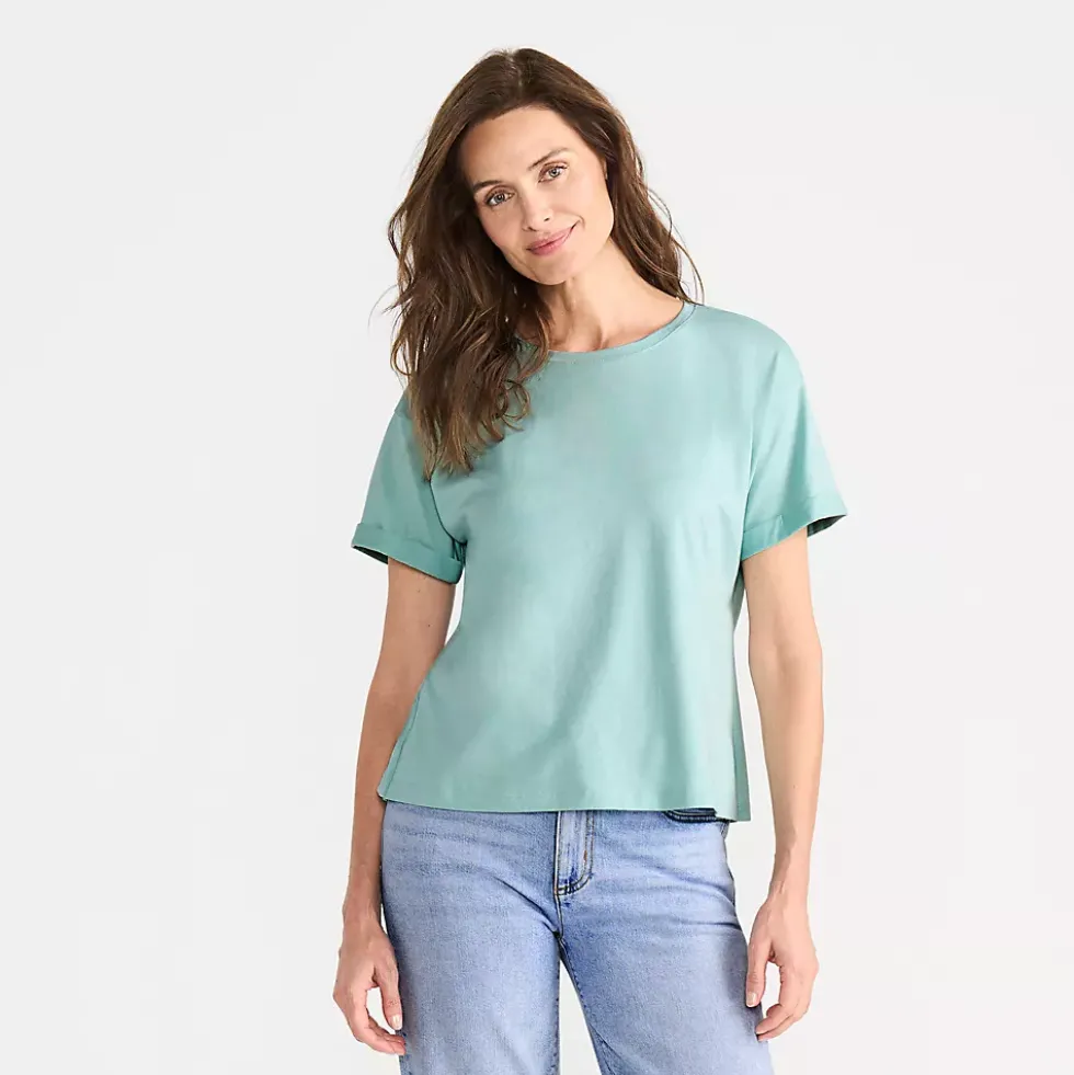 Women's Oversized Supima Short Sleeve Crew Neck T-Shirt