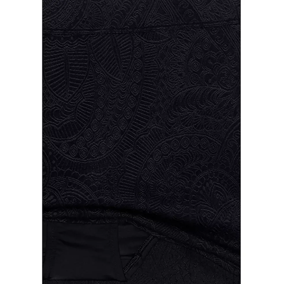 Women's Paisley Texture Chlorine Resistant Square Neck Underwire Tankini Top Swimsuit