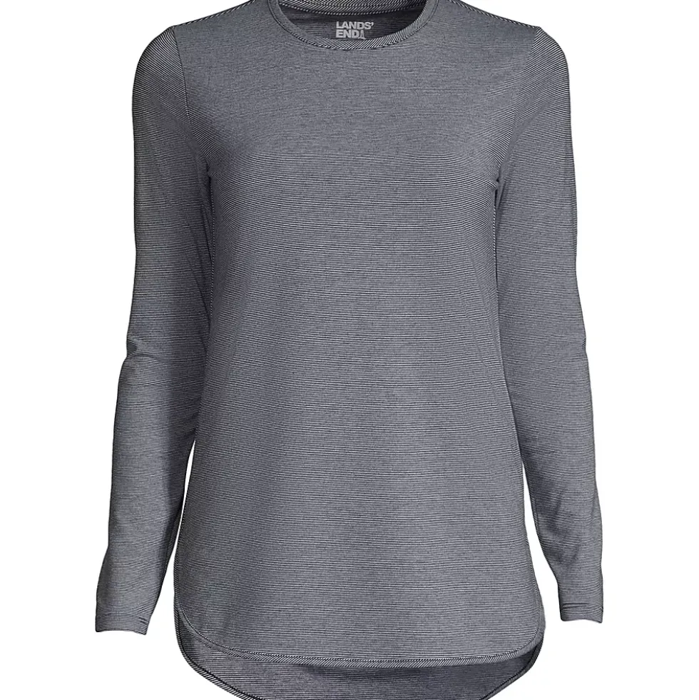 Women's Petite Moisture Wicking UPF Sun Long Sleeve Tunic Top
