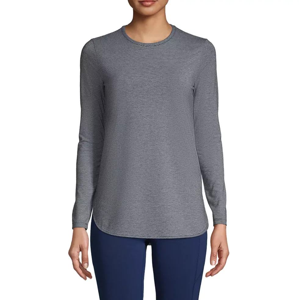 Women's Petite Moisture Wicking UPF Sun Long Sleeve Tunic Top