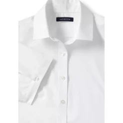 Women's Petite Short Sleeve Broadcloth Shirt