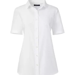Women's Petite Short Sleeve Broadcloth Shirt