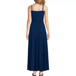 Women's Petite Silky Knit Godet Maxi Dress