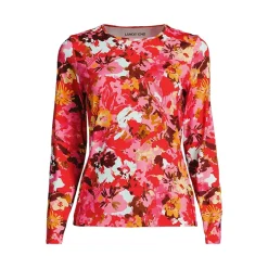 Women's Petite SunShade UPF 50 Long Sleeve Rash Guard Swim Tee